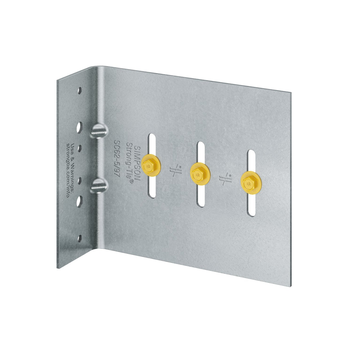 Simpson SC62-5/97-KT25 Bypass Framing Slide Clip 6 in. 12 Ga G90 Galvanized w/Screws 25 Pk