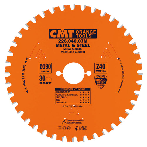 CMT 226.048.07 Metal & Steel Dry Cut Saw Blade 7-1/4" x 5/8" T48 FWF
