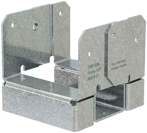 Simpson Strong-Tie ABA24-2Z Double 2x4 Adjustable Post Base - Zmax
