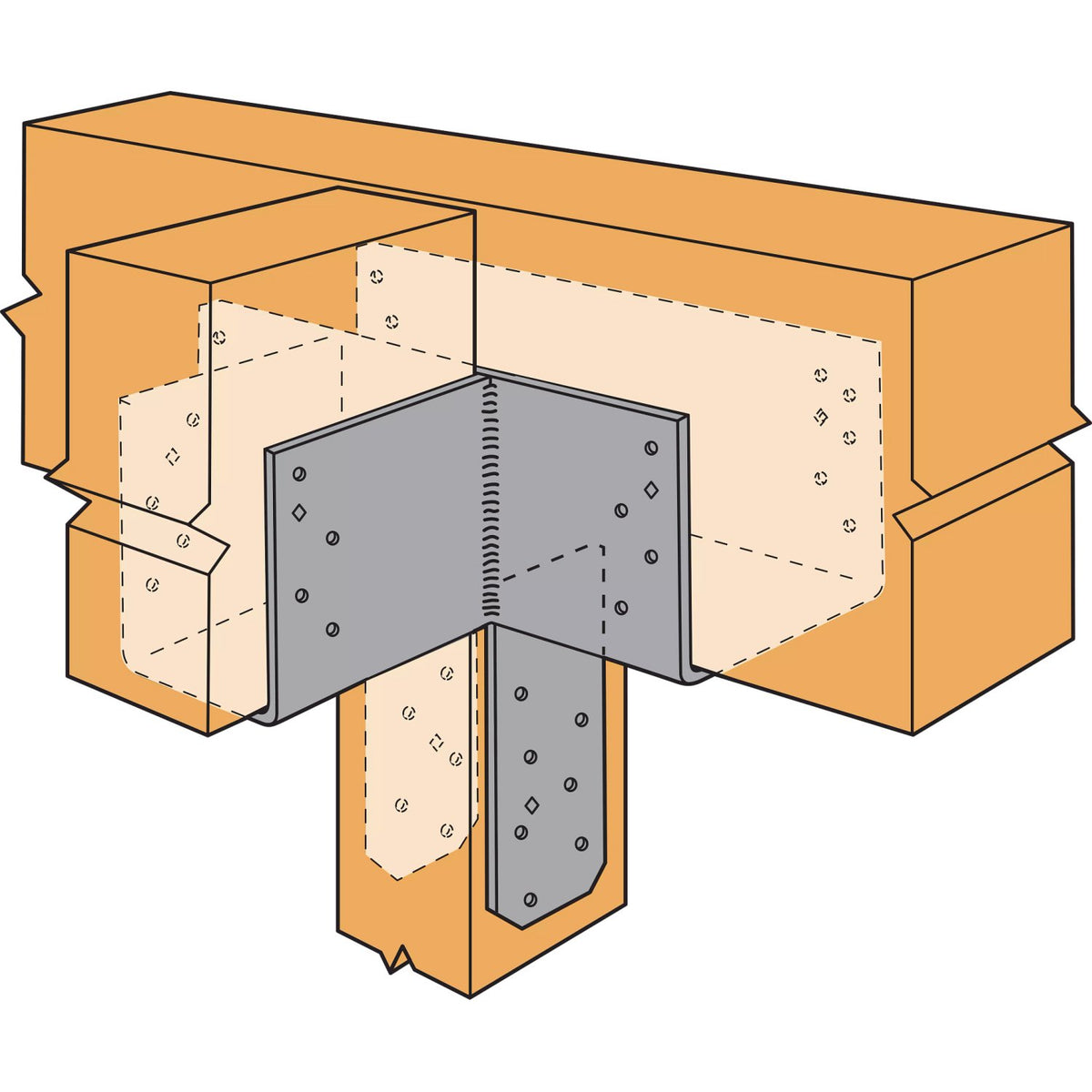 Simpson 6x6 Column Cap T Configuration Quick-Install CCTQ666SDS