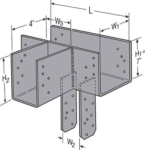 Simpson 6x6 Column Cap T Configuration, Quick-Install CCTQ666SDS