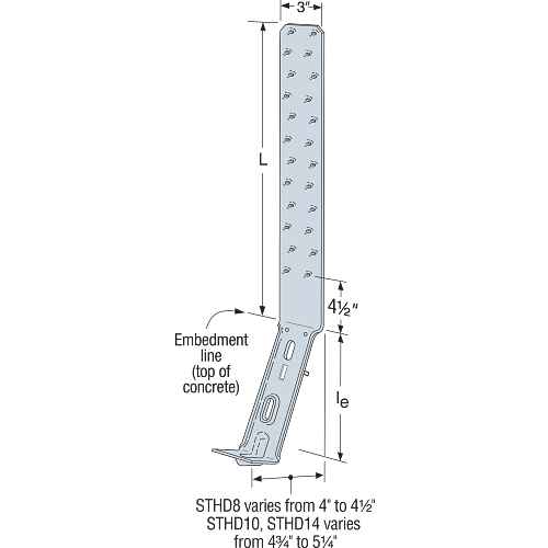 Simpson 18-5/8" Strap-Tie Holdown, Galvanized LSTHD8