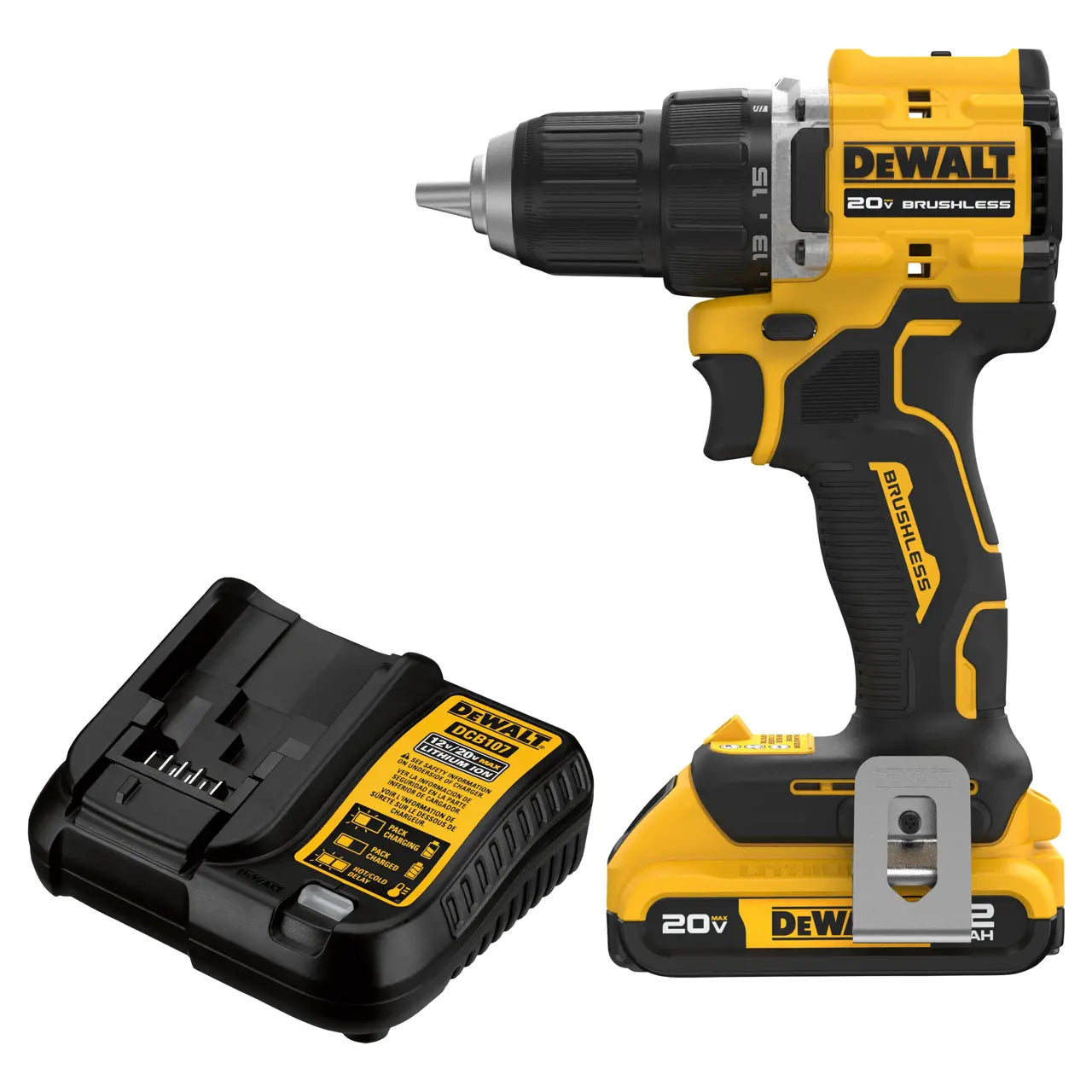 DeWALT DCD794D1 ATOMIC 20V MAX Brushless Cordless 1/2 in. Drill/Driver Kit