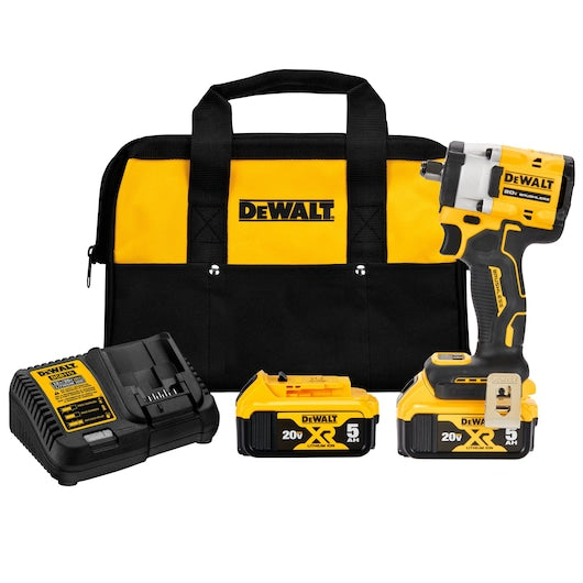 DeWALT ATOMIC 20V MAX* 1/2" Cordless Impact Wrench with Hog Ring Anvil Kit DCF921P2 