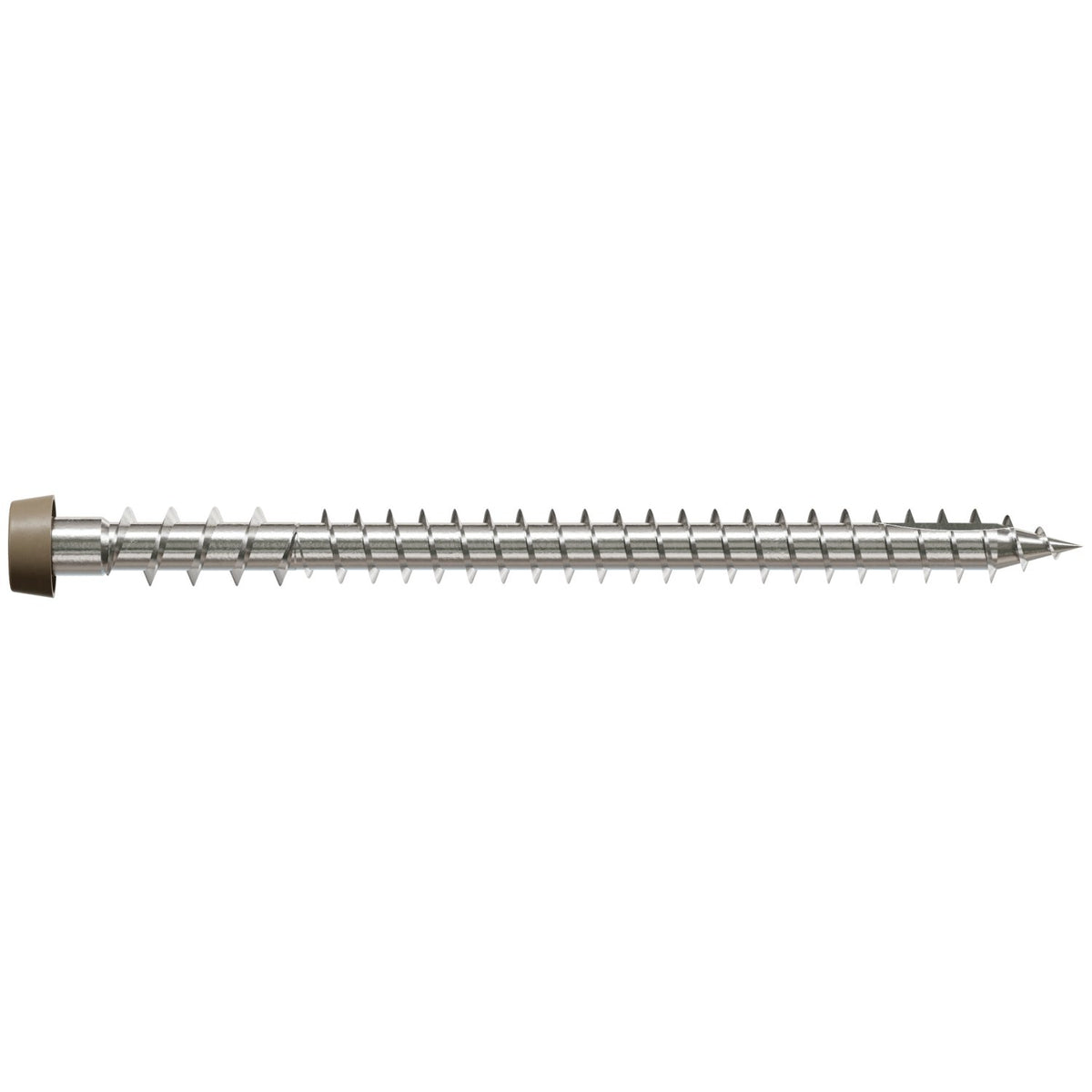 Simpson #10 x 2-3/4" Brown 05, Deck-Drive DCU Composite Screw, 305 Stainless Steel