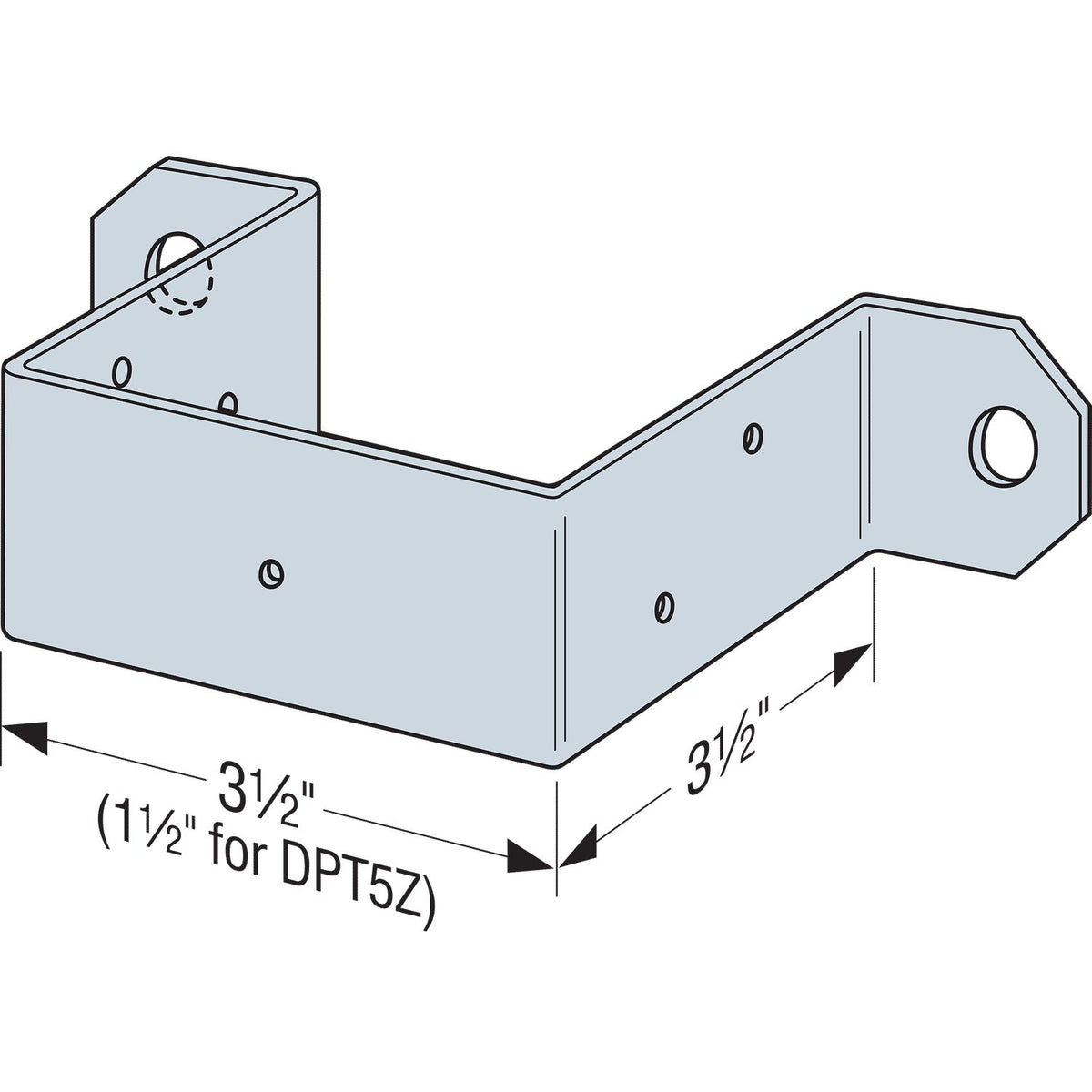 Simpson 4 x 4 Deck Post Tie - ZMAX Finish DPT7Z