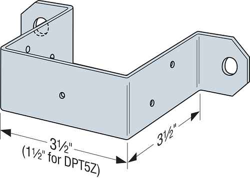 Simpson 4 x 4 Deck Post Tie - ZMAX Finish DPT7Z