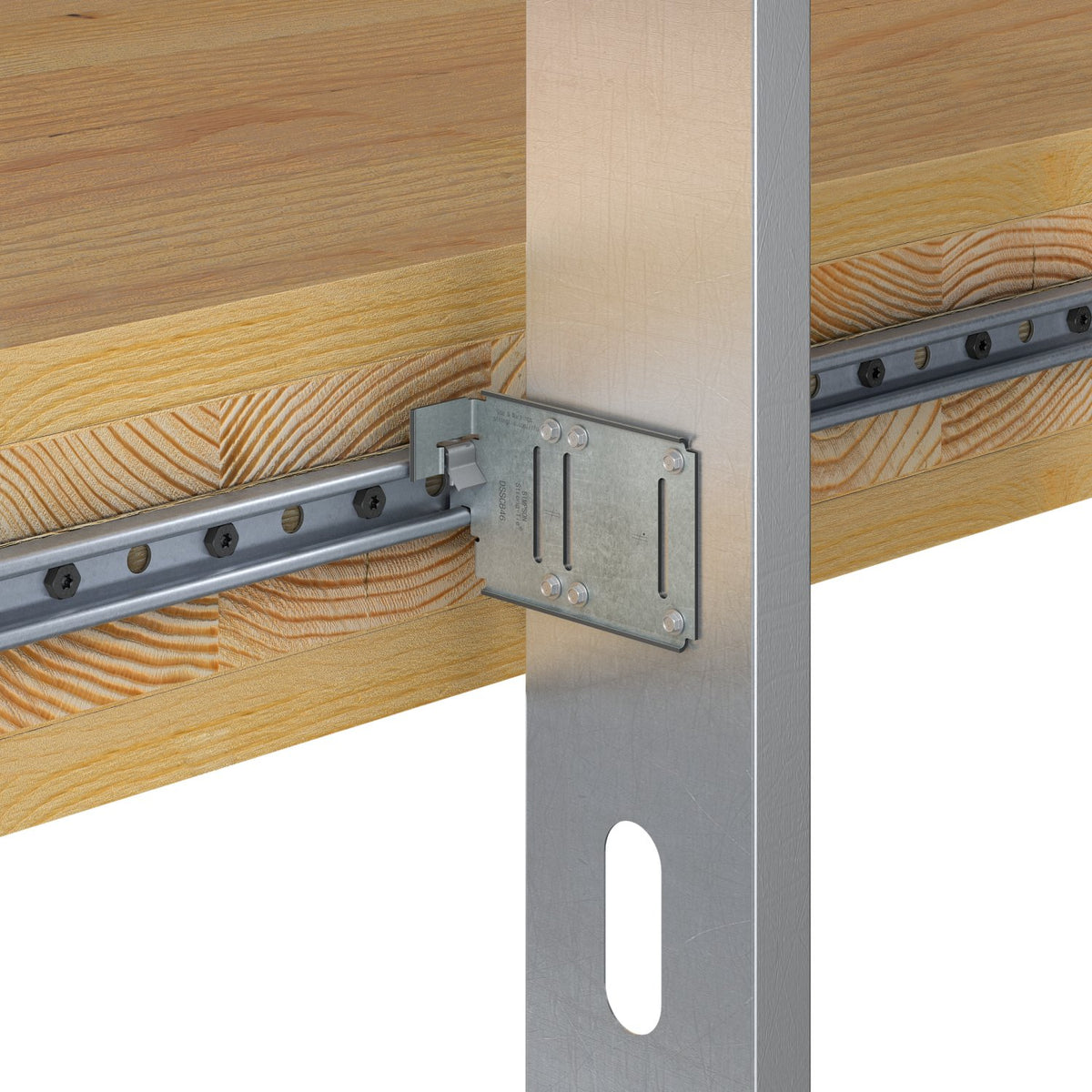 Simpson DSSCB46-KT25 4x6 Bypass Framing Drift Strut Connector G90 Galv w/Shouldered Screws 25-Pk
