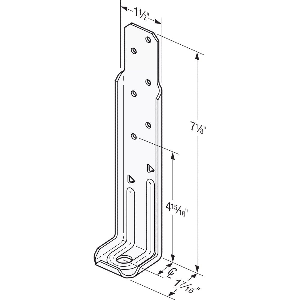Simpson DTT1SS-KT Stainless-Steel Deck Tension Tie Kit for 2x with Screws (4 per kit)