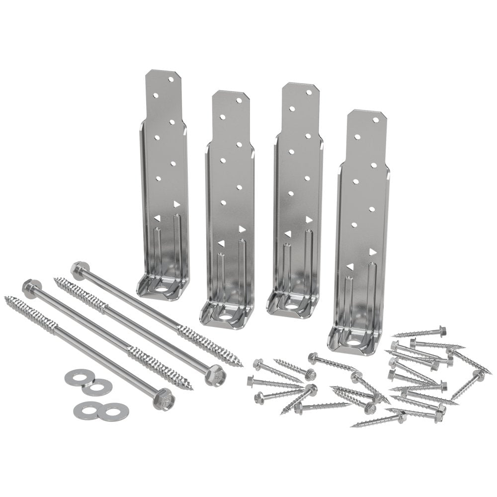 Simpson DTT1SS-KT Stainless-Steel Deck Tension Tie Kit for 2x with Screws (4 per kit)