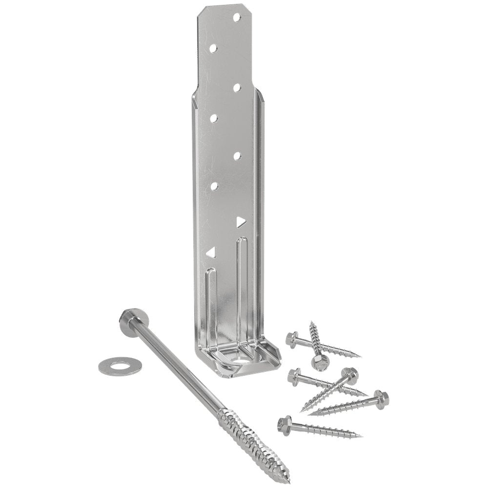 Simpson DTT1SS-KT Stainless-Steel Deck Tension Tie Kit for 2x with Screws (4 per kit)