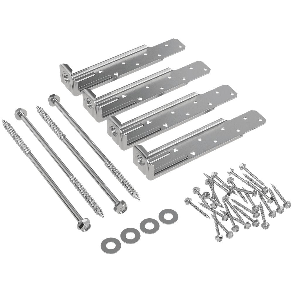 Simpson DTT1SS-KT Stainless-Steel Deck Tension Tie Kit for 2x with Screws (4 per kit)