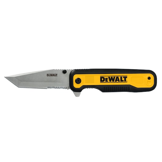 DeWALT Tanto Utility Pocket Knife, Quick-Flip open DWHT10994