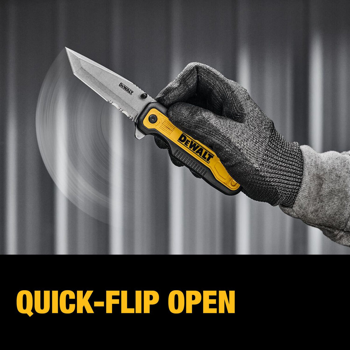 DeWALT New Tanto Pocket Knife, Quick-Flip open DWHT10994