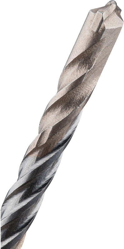 Metal drill bit on a white background