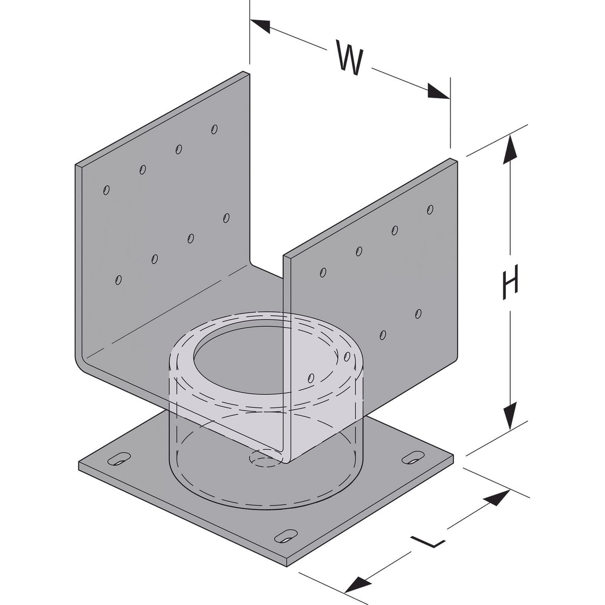Simpson 6 x 6 Elevated Column Base, Hot-Dip Galvanized ECB66HDG