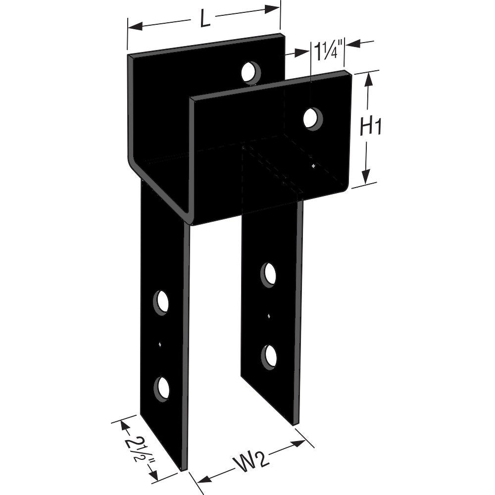 Simpson ECC44PC End Column Cap 4X Beam, 4X Post Black