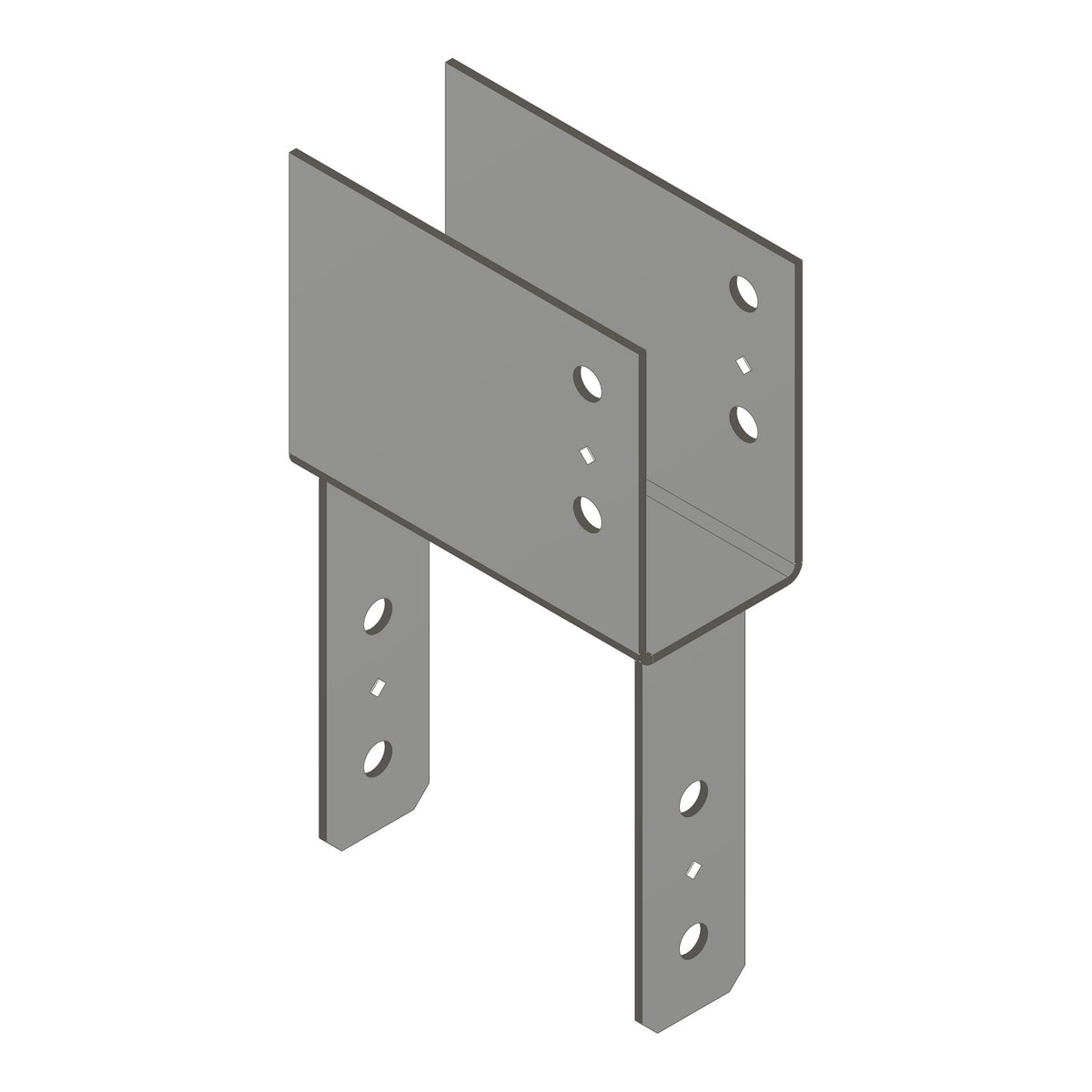 Simpson ECC48 End Column Cap for 4x Beam and 8x Post 7-Ga Steel Gray Paint