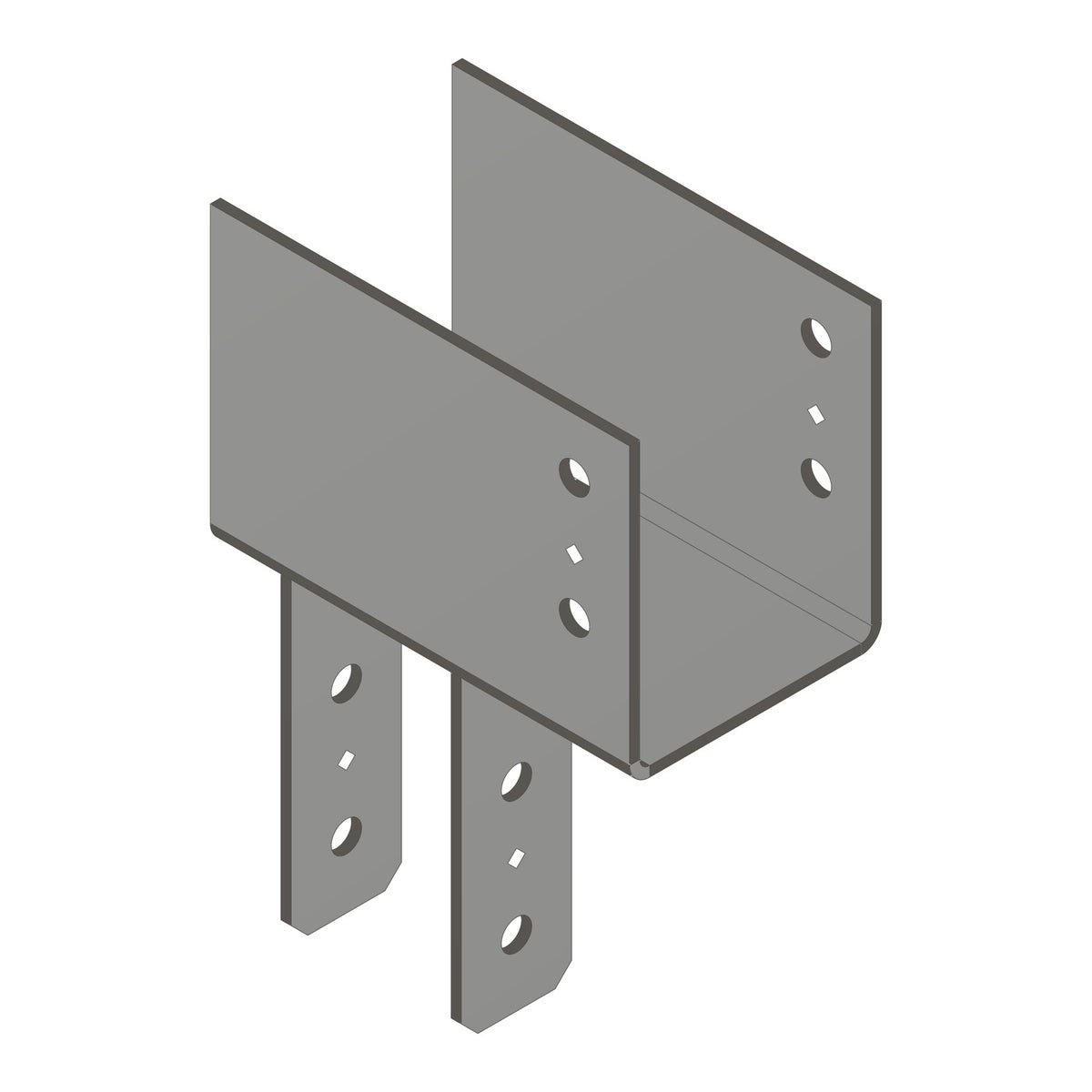 Simpson 5-1/8 in Beam 4X Post HDG End Column Cap ECC5 1/4-4HDG