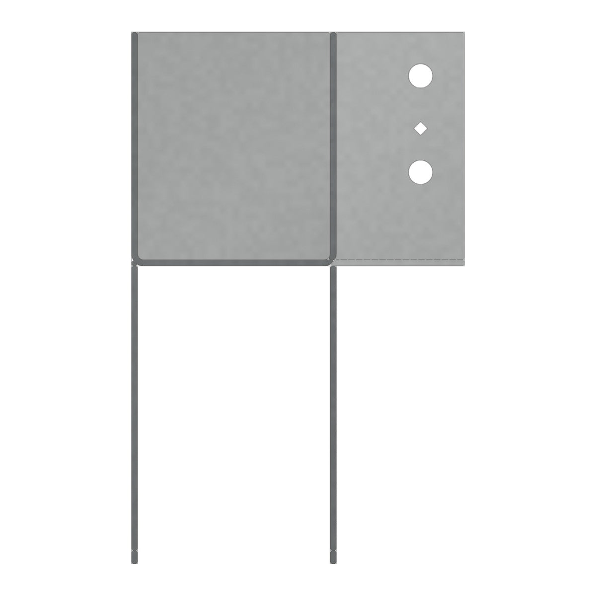 Simpson ECCLL666 L-Shape End Column Cap 6x Main Beam 6x Post 6x Side Beam Skewed Left 7-Ga Steel