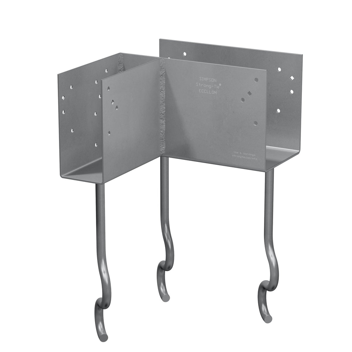 Simpson ECCLQM5.50G-KT End Column Cap, L-Shaped for GFCMU and Concrete Piers
