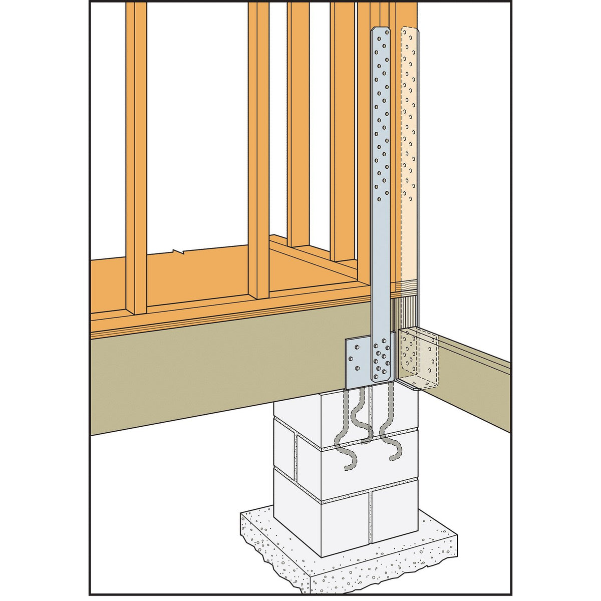 Simpson ECCLLQMD5.50-KT End Column Cap L-Shaped (Left) Kit