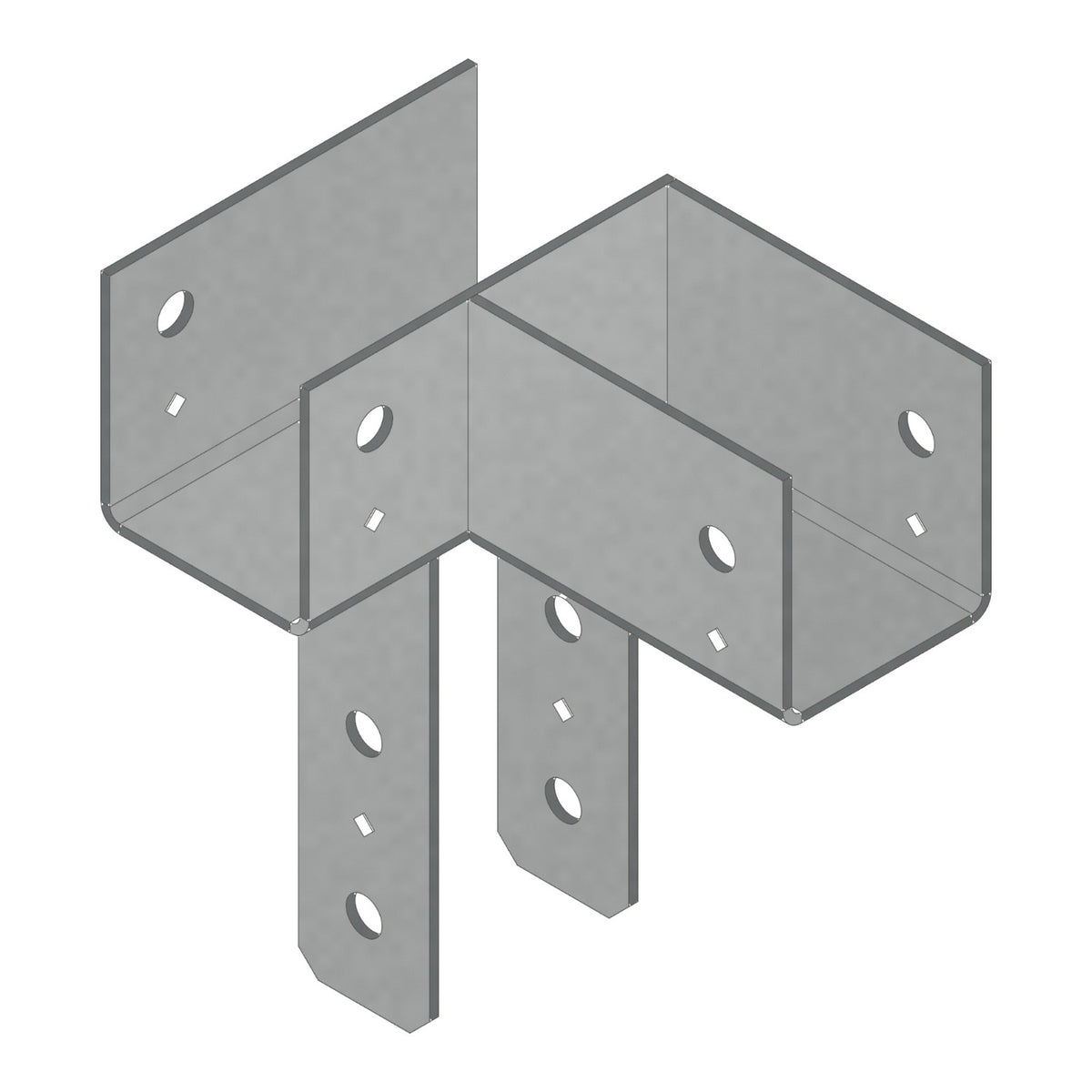 Simpson 4x4 H1 H2 6.5 Tall Corner L-Shape End Column Cap Right ECCLR444TC