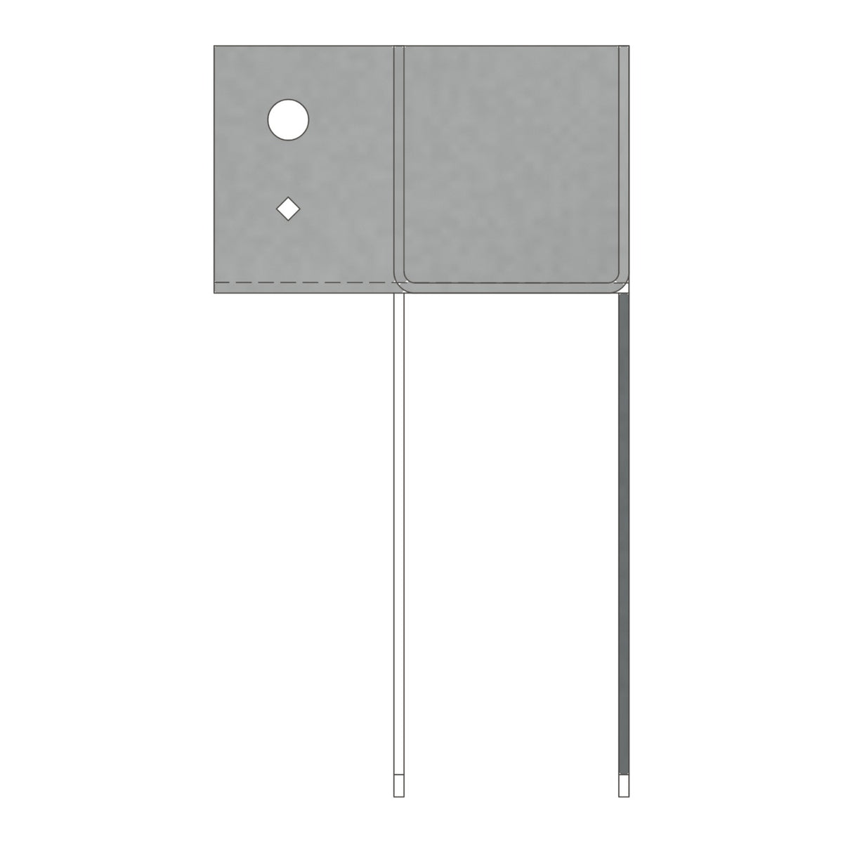 Simpson ECCLR444HDG HDG L-Shape End Column Cap Right for 4x Main Beam 4x Post 4x Side Beam 7-Ga Steel