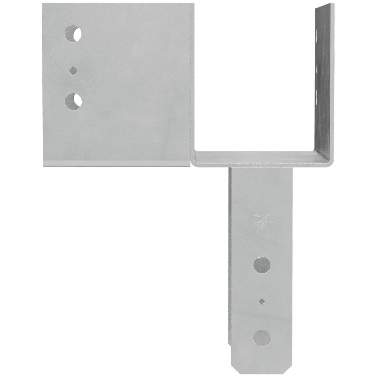 Simpson ECCLR666HDG L-Shape End Column Cap 6x Beam 6x Post Skewed Right HDG 7-Ga Steel