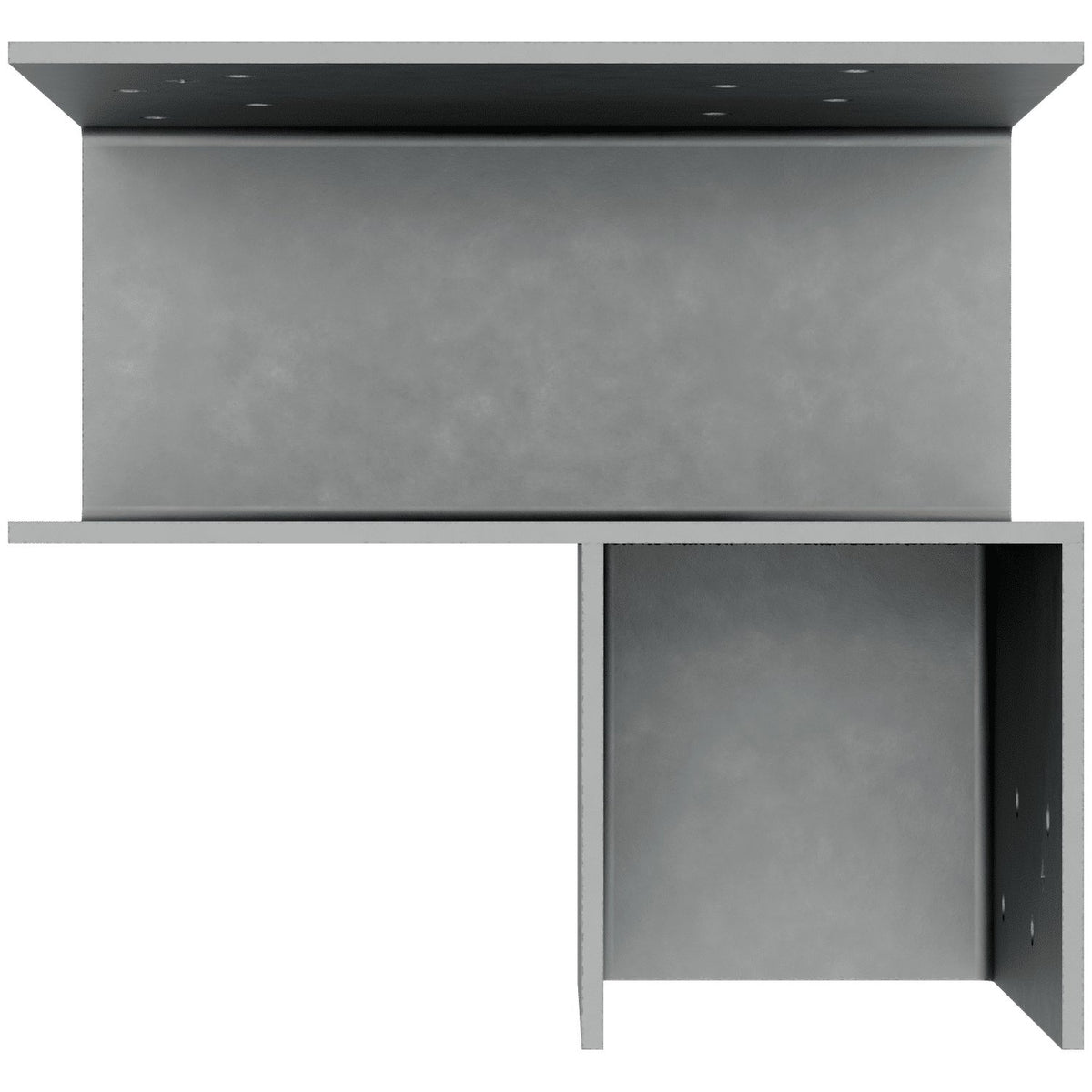 Simpson ECCLRQ3.25-6SDS L-Shape End Column Cap 3-1/4in Beam 6x Post Skewed Right 7-Ga Steel w/Screws