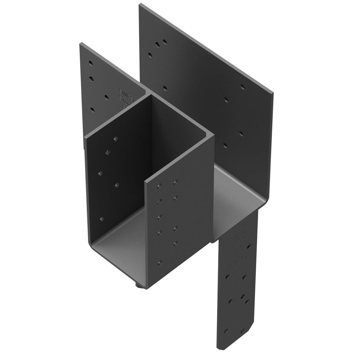 Simpson ECCLRQ464SDS L-Shape End Column Cap 4x Beam 6x Post Skewed Right 7-Ga Steel w/SDS Screws