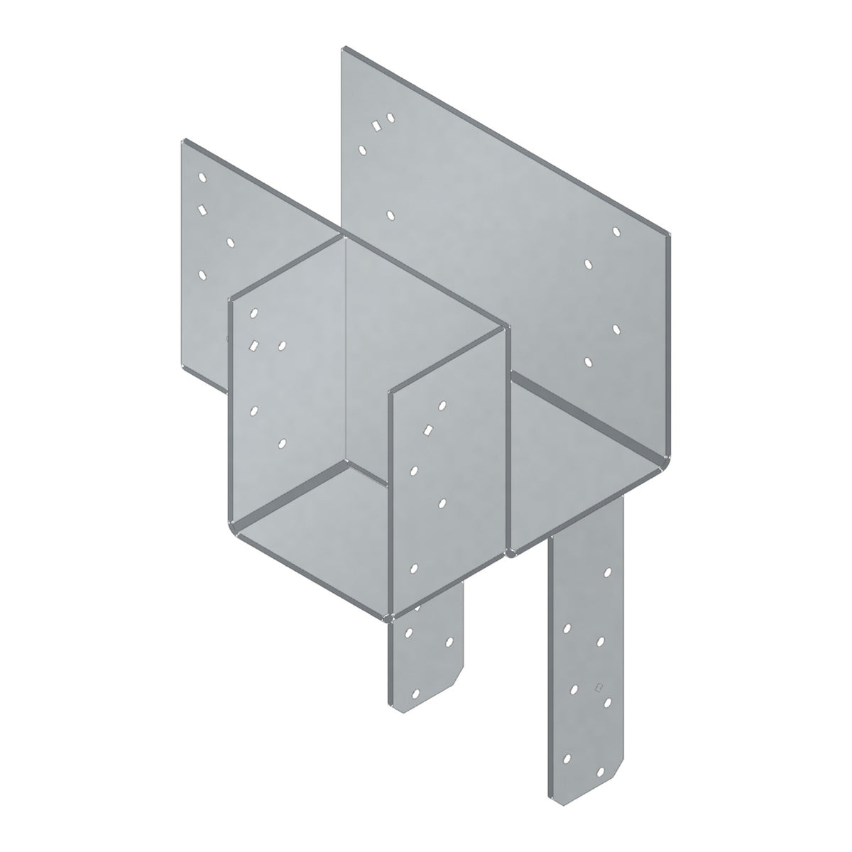 Simpson ECCLRQ666SDSHDG HDG L-Shape End Column Cap Right 6x Beam 6x Post 7-Ga Steel w/SDS Screws