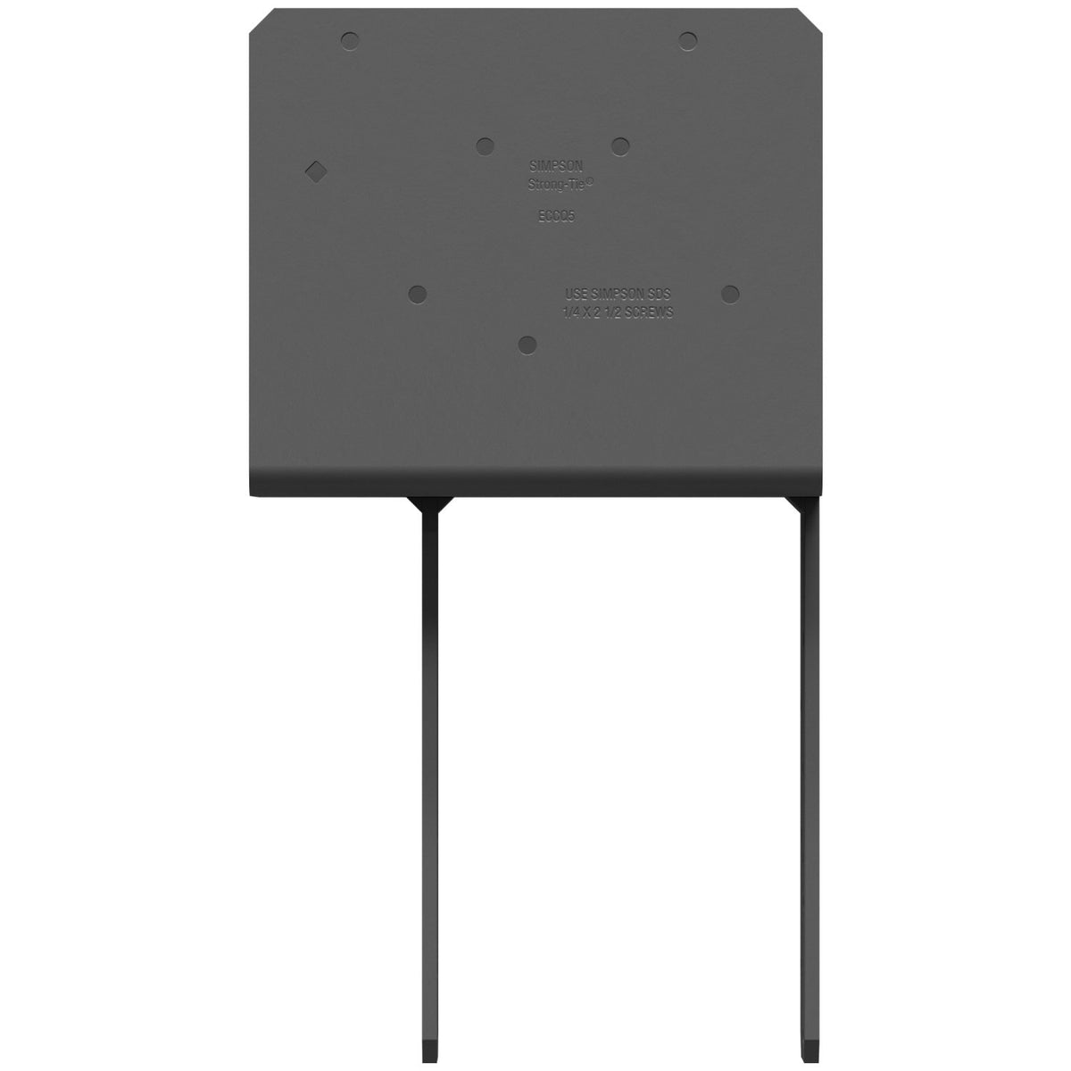 Simpson ECCQ5-6SDS2.5 End Column Cap 5-1/8 in Beam 6x Post 3-Ga Steel w/SDS Screws