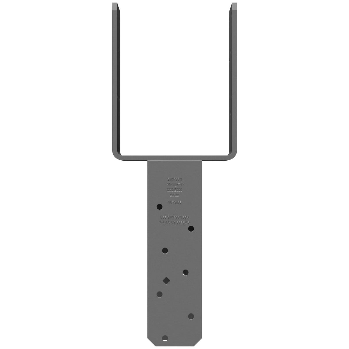 Simpson ECCQ5-6SS-SDS2.5 Stainless Post End Column Cap 5-1/8 in Beam 6x Post w/SDS2.5 Screws
