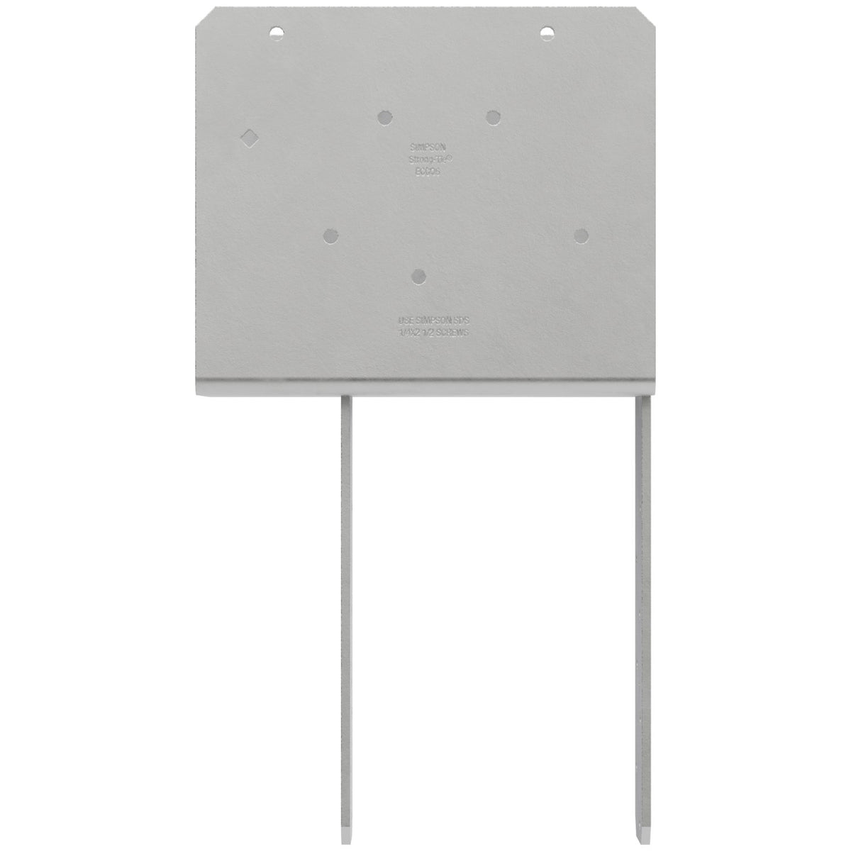 Simpson ECCQ66-SDS2.5HDG HDG End Column Cap for 6x Beam and 6x Post w/Screws, 7-Ga Steel,