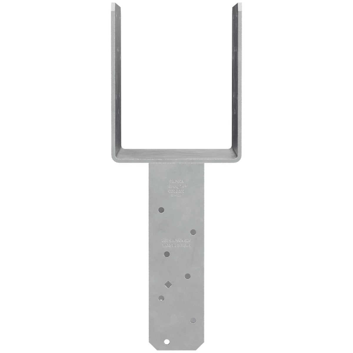 Simpson ECCQ66-SDS2.5HDG HDG End Column Cap for 6x Beam and 6x Post w/Screws, 7-Ga Steel,