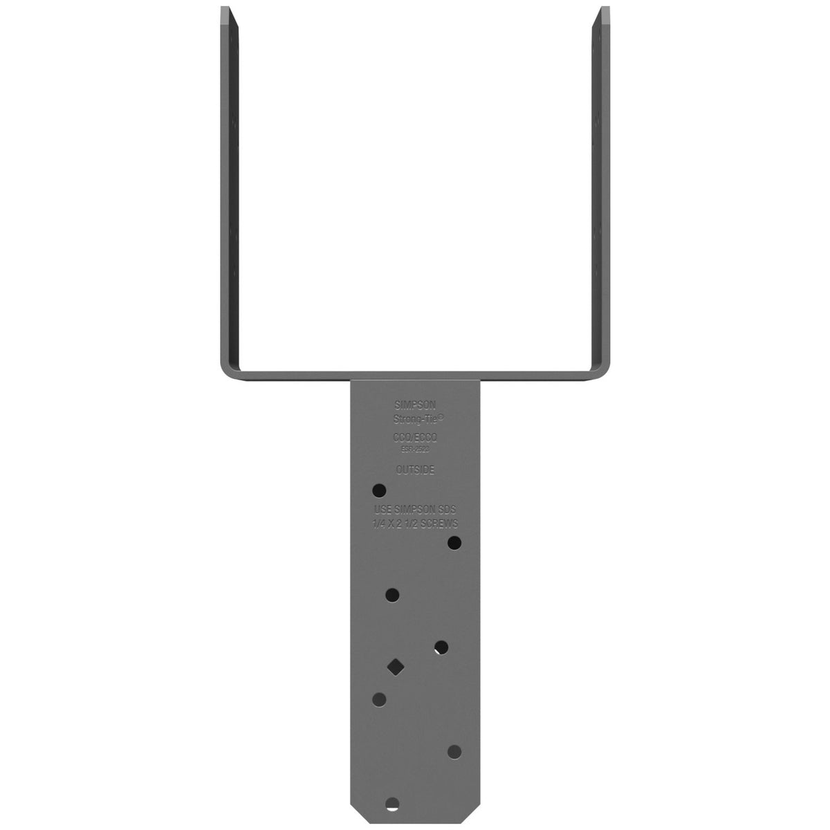 Simpson ECCQ7.1-6SDS2.5 End Column Cap 7 in Beam 6x Post 3-Ga Steel w/SDS Screws