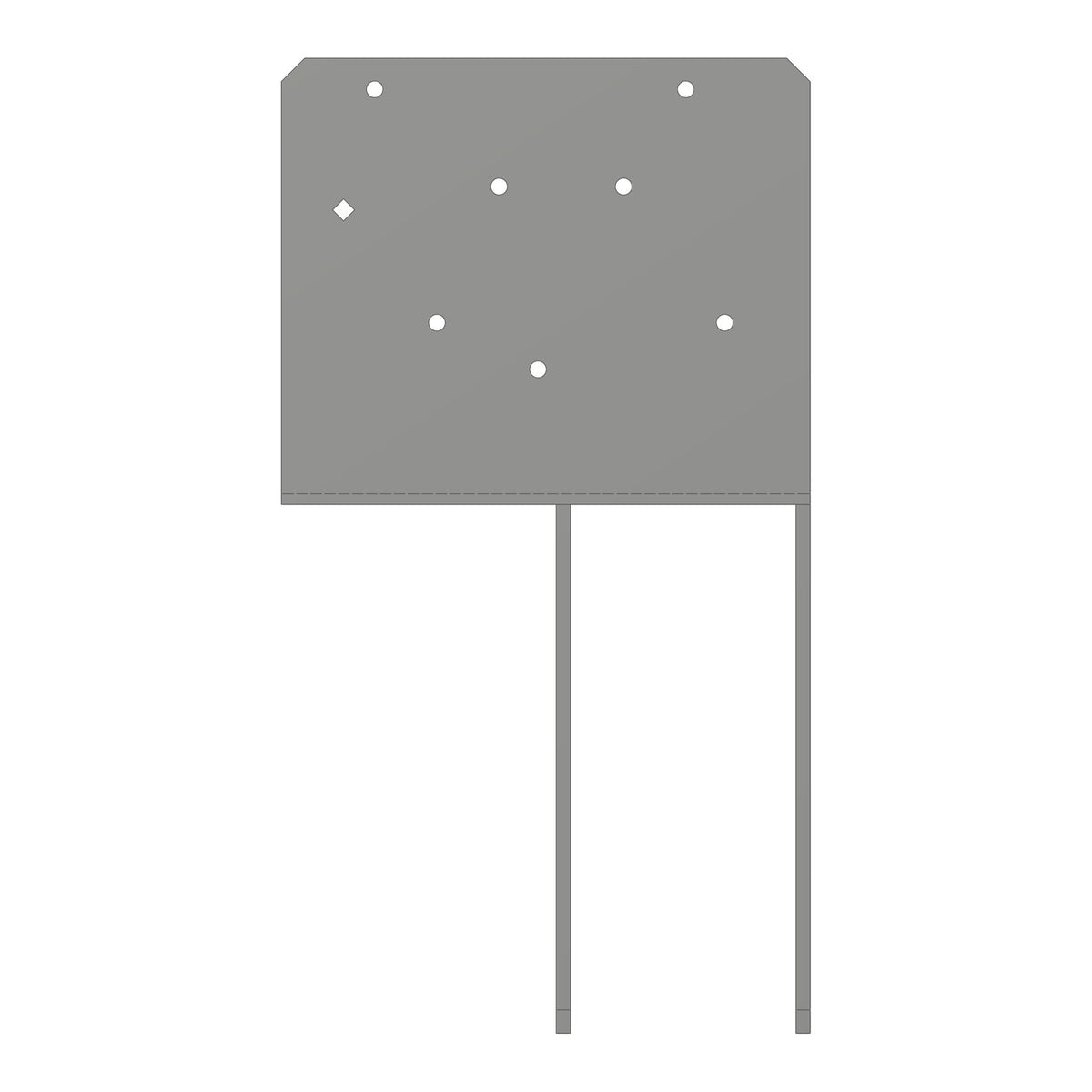 Simpson ECCQ7.1-4SDS2.5 End Column Cap 7 in Beam 4x Post 7-Ga Steel w/SDS Screws
