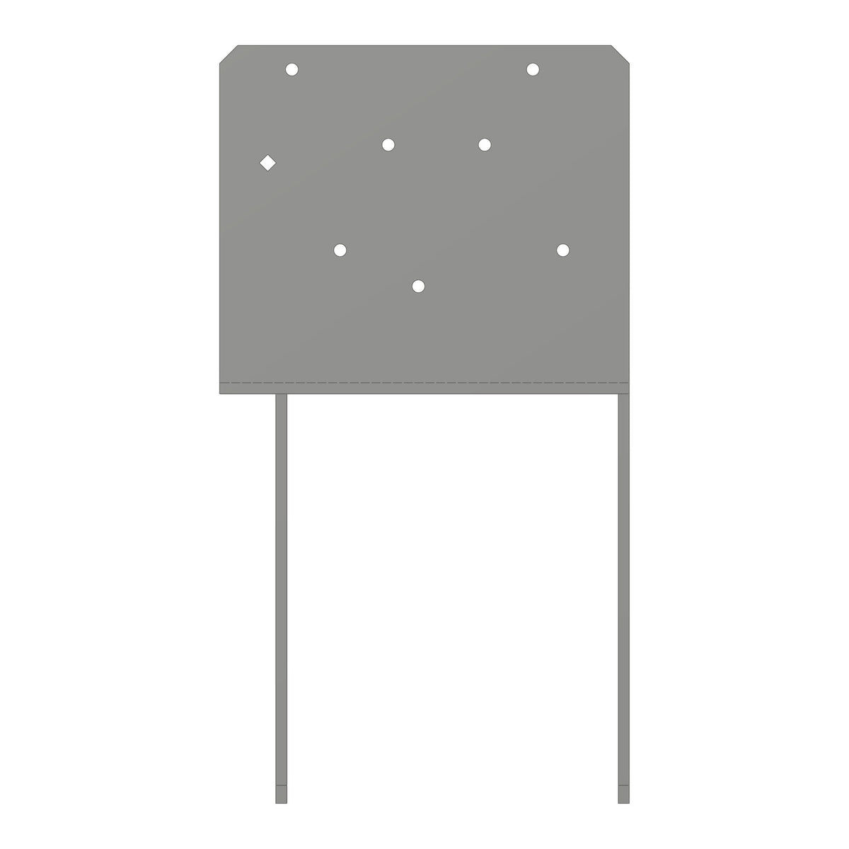 Simpson ECCQ77SDS2.5 Post End Column Cap 6-3/4 in Beam 6-3/4 in Post w/SDS Screws