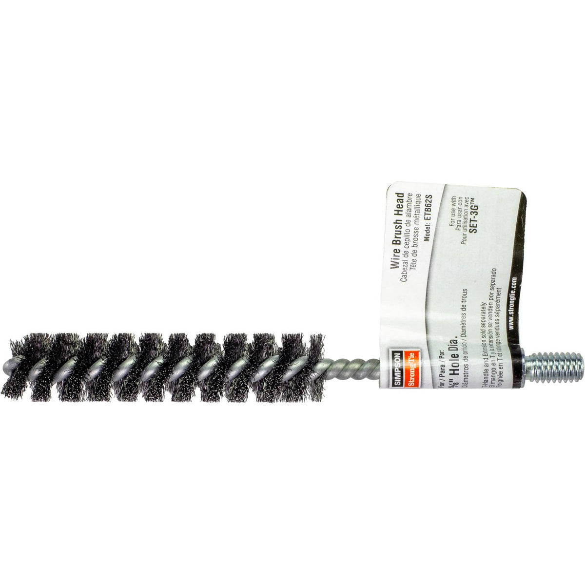 Simpson 5/8" Dia. Hole-Cleaning Wire Brush Head for SET-3G (ETB62S)