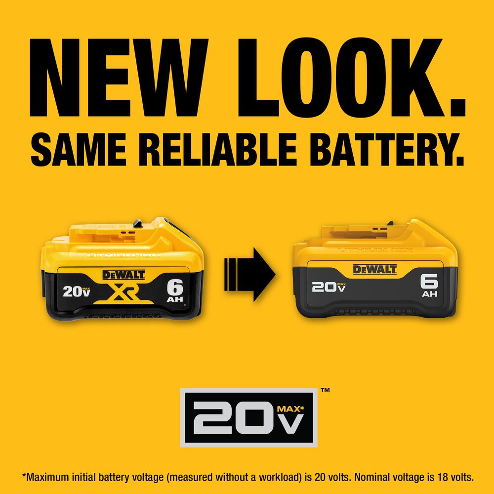 DeWALT 20V MAX XR Premium Lithium-Ion 6.0Ah Battery Pack (2-Pack) DCB206-2