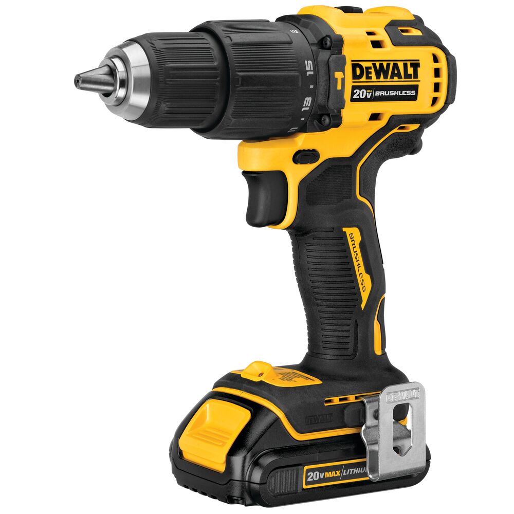 DeWALT ATOMIC 20V MAX Brushless Compact Cordless 1/2 in. Hammer Drill/Driver Kit