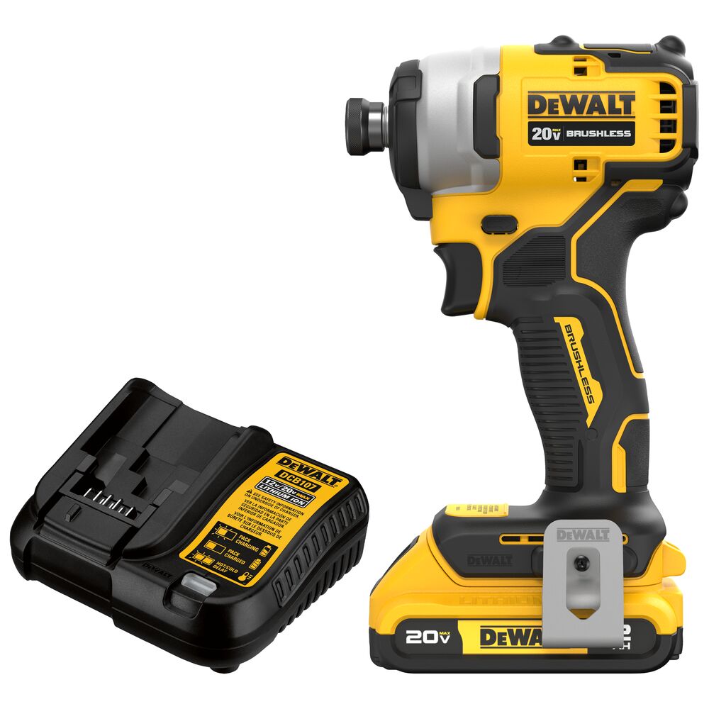 DeWALT ATOMIC 20V MAX Brushless Cordless Compact 1/4 in. Impact Driver Kit