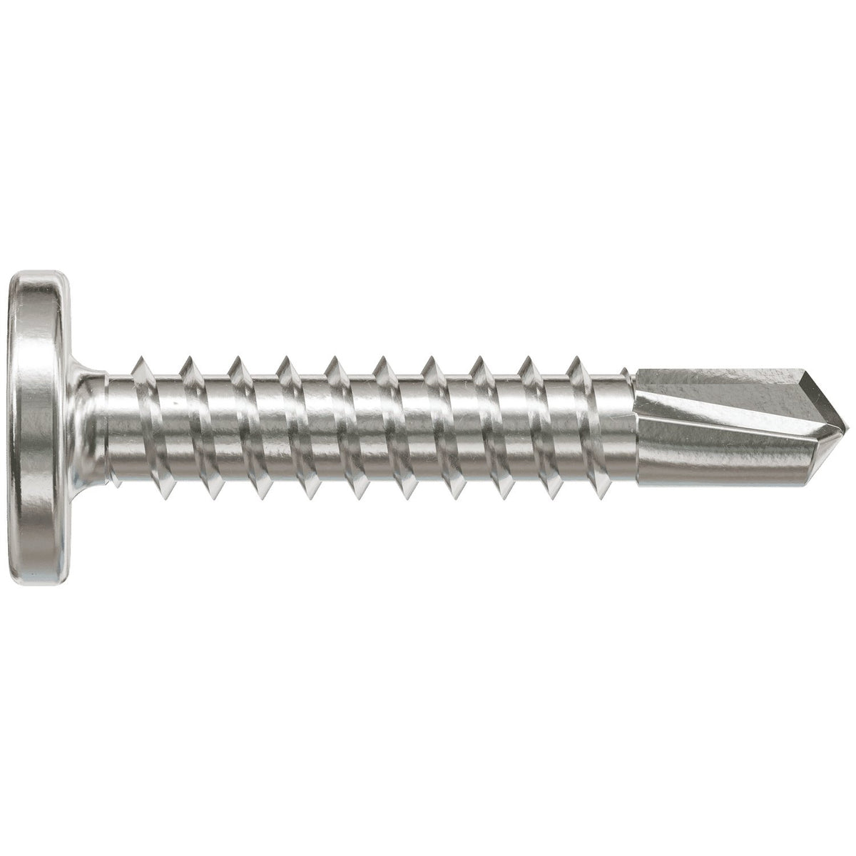 Simpson #10 x 1" Self-Drilling Pancake-Head Screw, 410 Stainless Steel