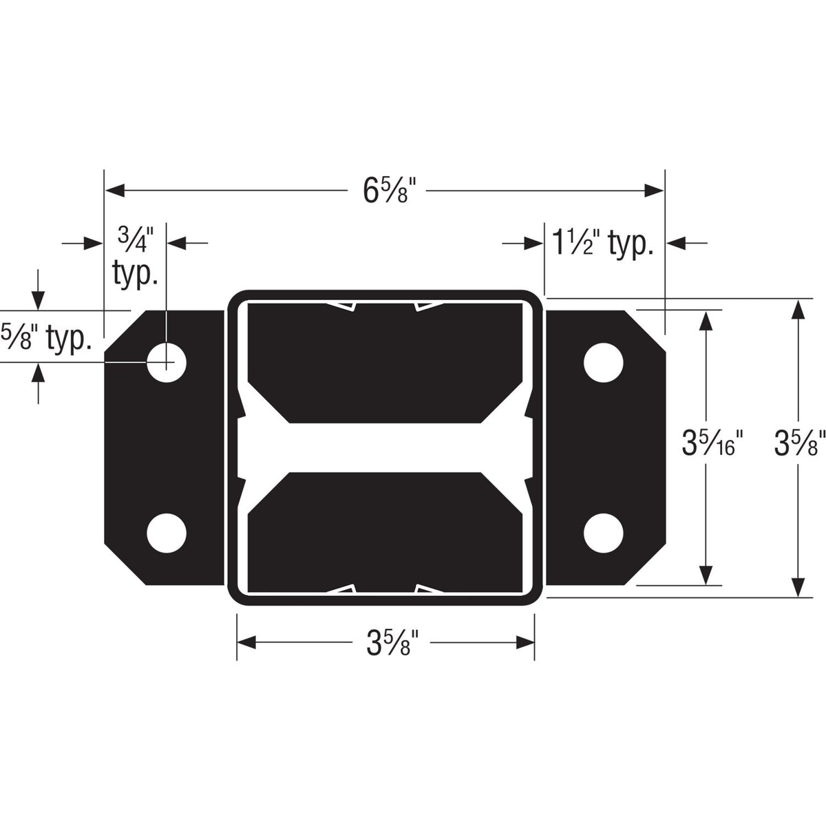 Simpson E-Z Base 4x4 Post Base with Black Finish FPBB44