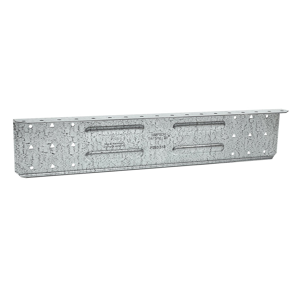 Simpson FSB3.518 Bypass Framing Fixed-Clip Strut Connector 18in x 3-1/2in 16 Ga G90 Galv 25-Pk