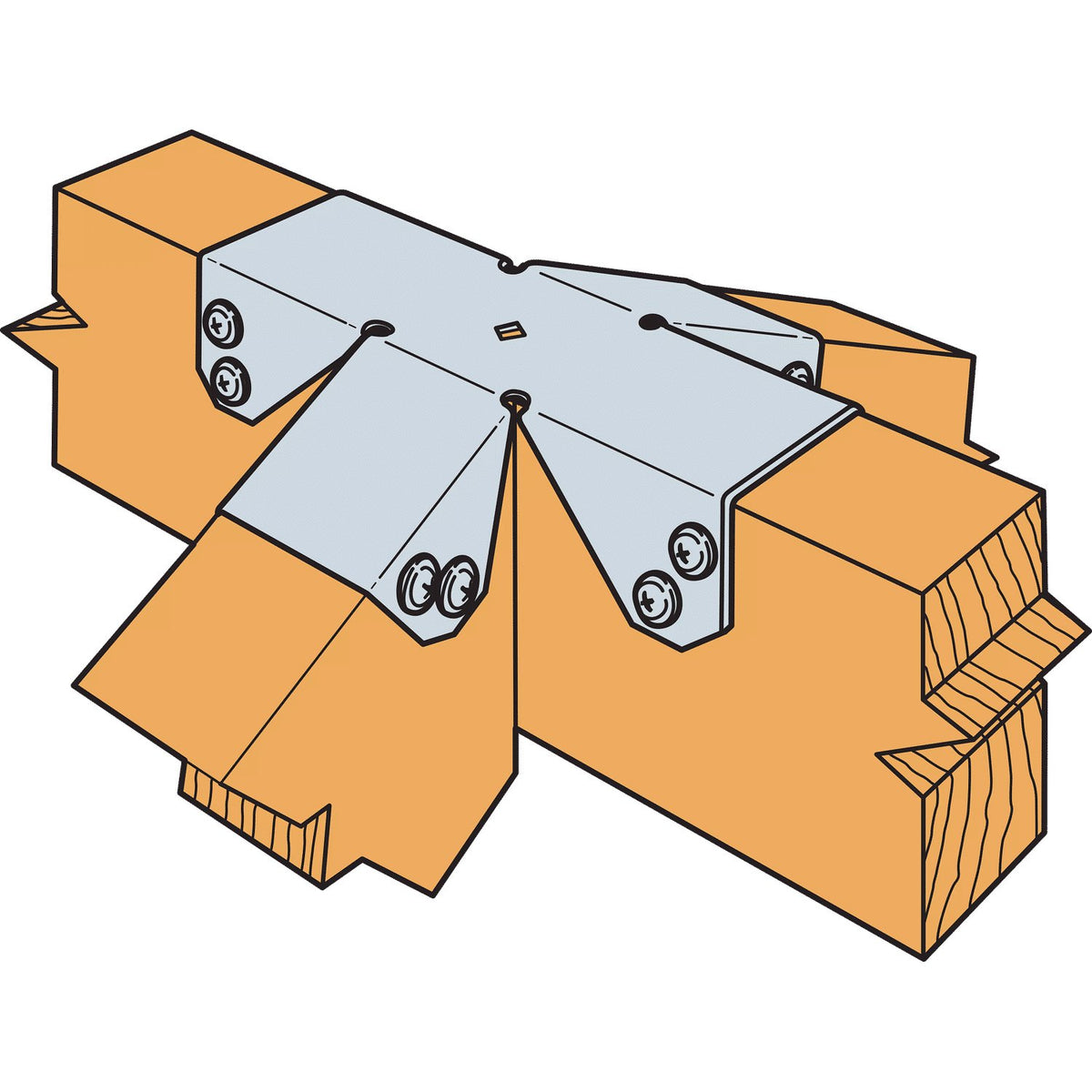 Simpson 2x Four Way Connector - Galvanized FWH2