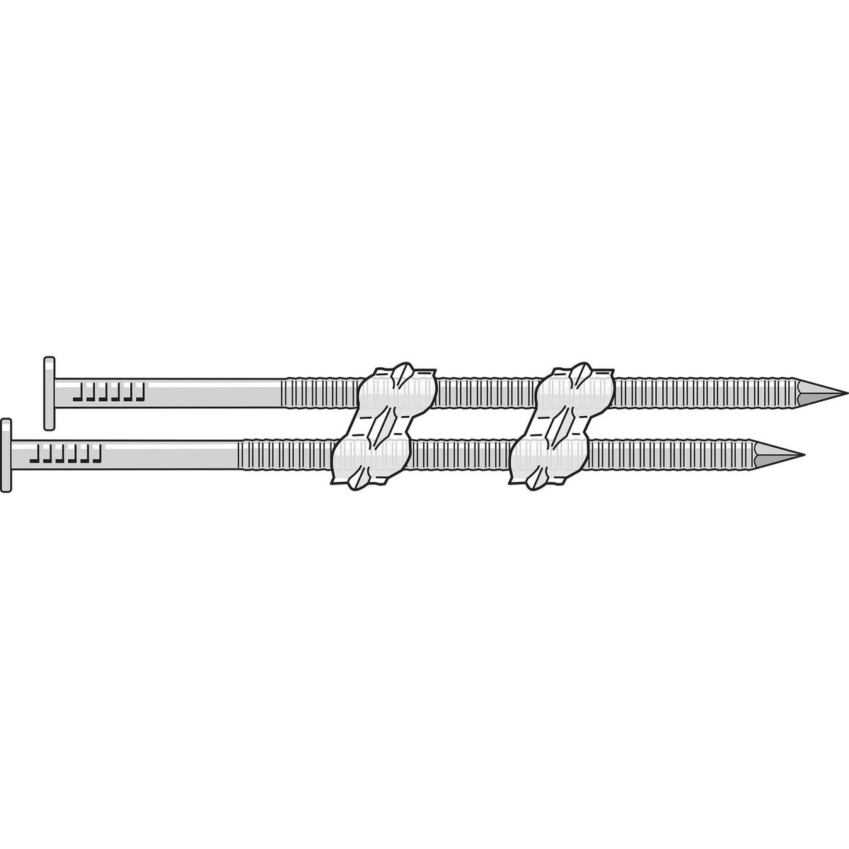 Simpson 8d x 2-3/8 in 31-34 Deg. Plastic Strip, Full Round Head, Ring-Shank Nail 304 Stainless 1000-Pack
