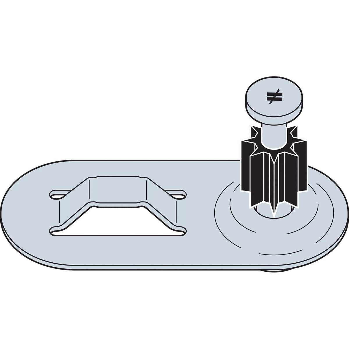 Simpson Cable Tie Strap Holder with 1 in x 0.125 in Pin GCT 50 Pack