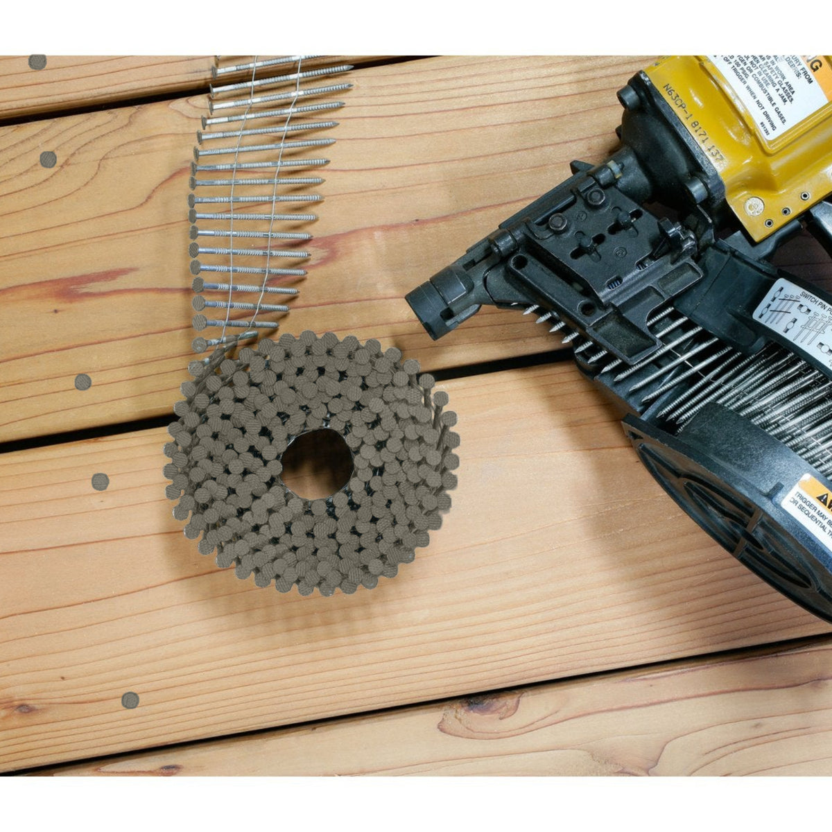 Simpson 3 in x 0.12 Gray Painted Ring-Shank 15 deg. Wire Coil Decking Nail 304 Stainless